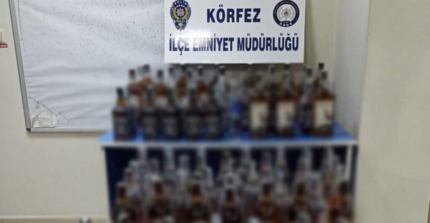 91 şişe kaçak alkol ele geçirildi