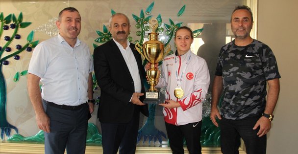 Başkan Büyükgöz Avrupa Şampiyonunu ağırladı