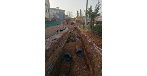 Gebze Eskihisar'da altyapı çalışması