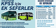 KPSS günü ek seferler hizmet verecek