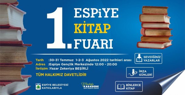 1.ESPİYE KİTAP FUARI AÇILIYOR