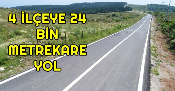 4 ilçeye 24 bin metrekare parke yol