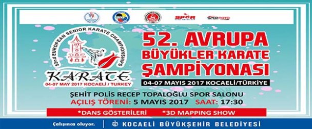 52. Büyükler Avrupa Karate Şampiyonası başlıyor