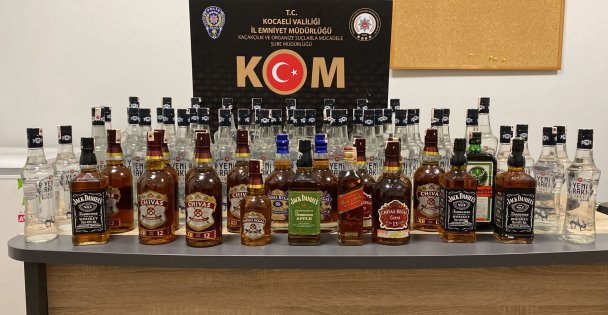 72 şişe kaçak alkol ele geçirildi