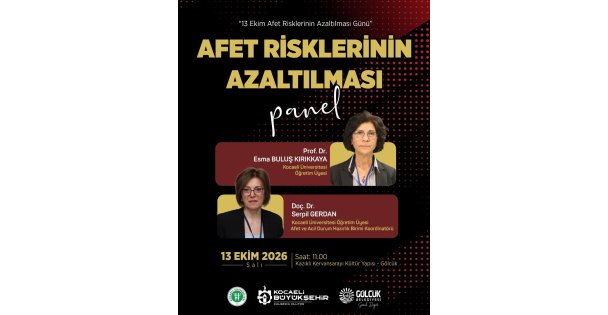 Afet Risklerinin Azaltma Yöntemleri Gölcük'te Anlatılacak
