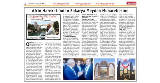 Afrin Harekatı'ndan Sakarya Meydan Muharebesine