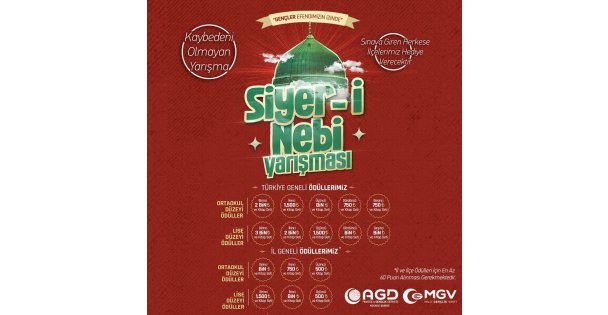AGD Siyer-i Nebi Yarışması 11 Haziran'da (Bugün) Tüm Türkiye'de Gerçekleştiriliyor