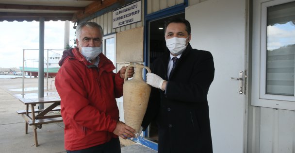 Ağlara takılan amforalar artık balıkçıların elinde güvende