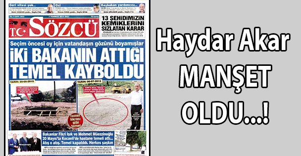 Akar Manşetlerde!