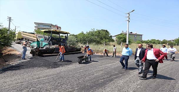 Akse Mahallesi'nde Asfaltlama Çalışmaları