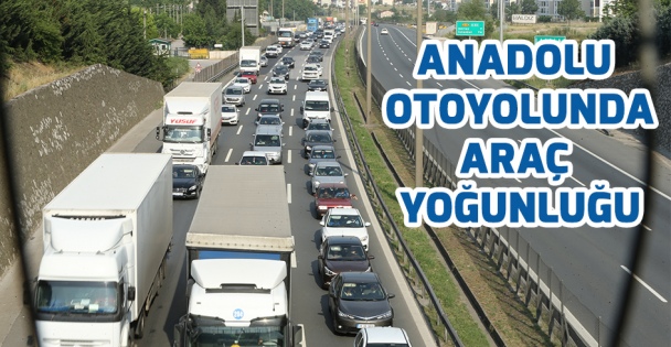 Anadolu Otoyolu'nda araç yoğunluğu