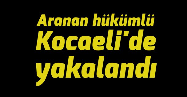 Aranan hükümlü Kocaeli'de yakalandı