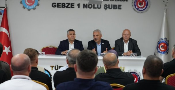 ASLANTAŞ, TÜRK METAL SENDİKASI GEBZE 1 NOLU ŞUBESİNİ ZİYARET ETTİ