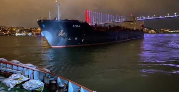 Ayçiçek Yağı Yüklü Gemi Marmara'da