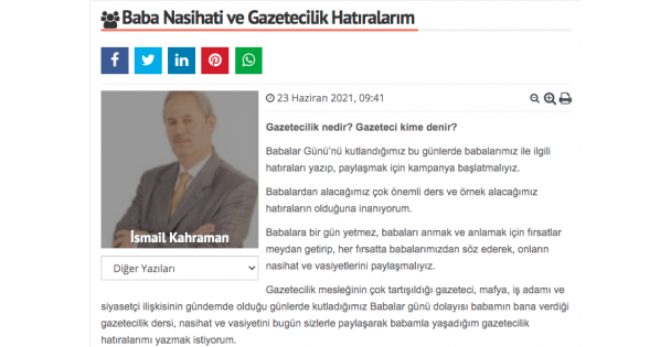 Baba Nasihati ve Gazetecilik Hatıralarım