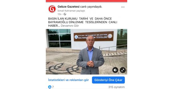 BASIN İLAN KURUMU TARİHİ  VE  DAHA ÖNCE BAYRAMOĞLU DİNLENME  TESİSLERİNDEN  CANLI HABER