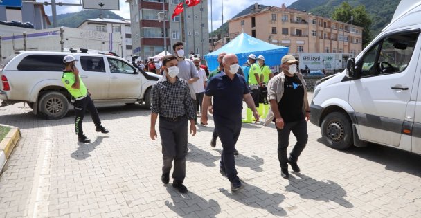 Başkan Bıyık Sel Bölgesinde