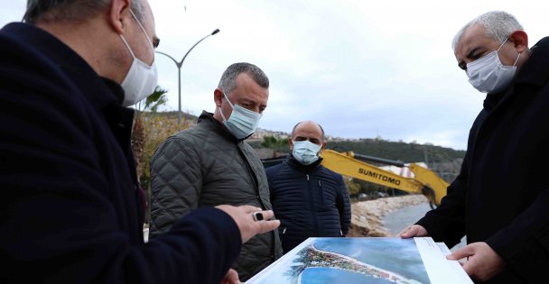 Başkan Büyükakın, Hereke Sahil Projesi'ni inceledi
