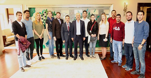 Başkan Büyükgöz'e  Yabancı Konuklar