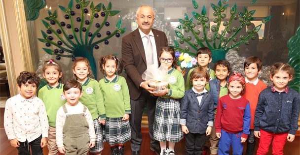 Başkan Büyükgöz'ün minik misafirleri
