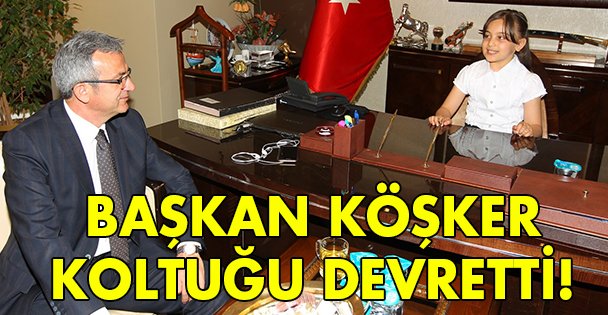Başkan koltuğu devretti!