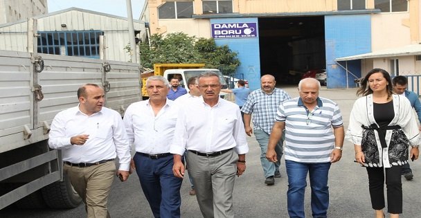 Başkan Köşker'den Sanayide Esnaf Ziyaretleri