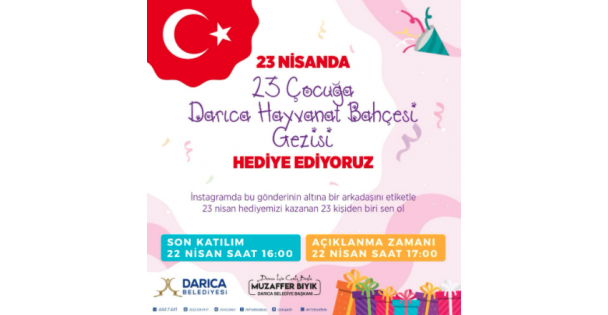 BAŞKAN MUZAFFER BIYIK'TAN DARICALI ÇOCUKLARA 23 NİSAN SÜRPRİZİ