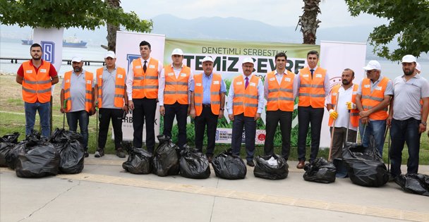 Başsavcı ve hükümlüler çevre temizliği yaptı