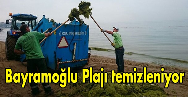 Bayramoğlu Plajı temizleniyor