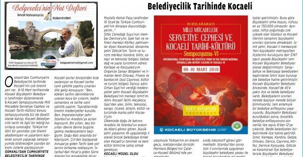 Belediyecilik Tarihinde Kocaeli