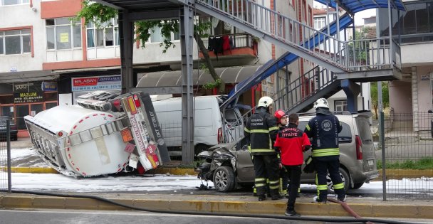 Benzin Yüklü Tanker Kazasında 84 Personel ve 23 Araç İle Müdahale