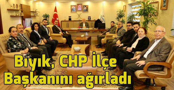 Bıyık, CHP İlçe Başkanını ağırladı