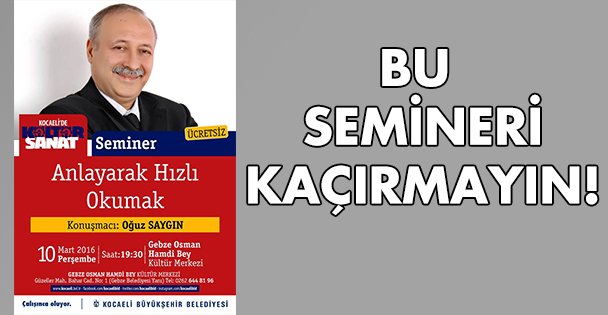 Bu semineri kaçırmayın