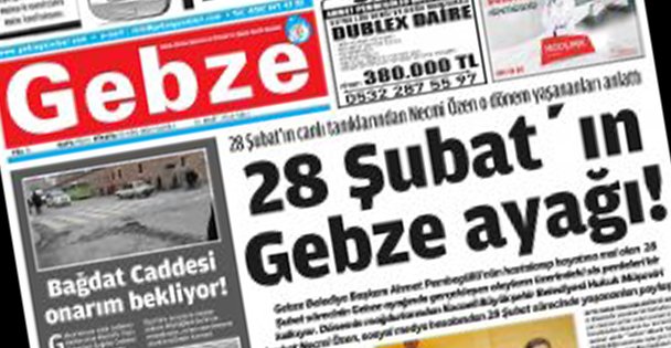 Bugünkü Gebze Gazetesi!