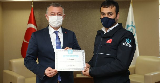 Büyükakın'dan kahraman sürücüye teşekkür