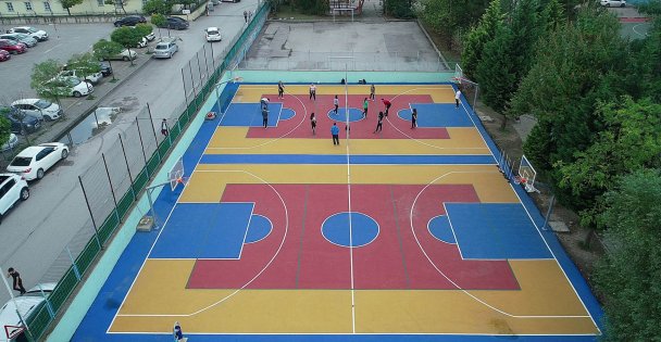 Büyükşehir 70 Okula Daha  Basketbol Sahası Yapacak