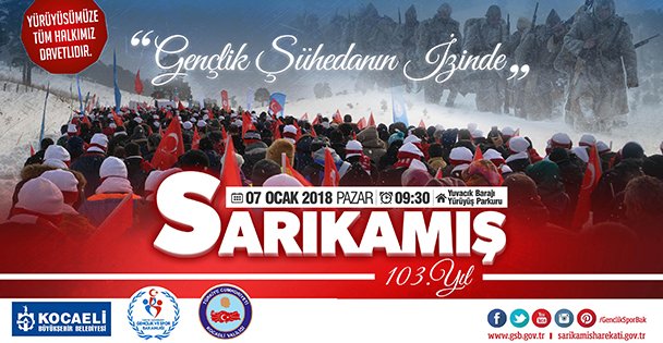 Büyükşehir Sarıkamış şehitleri için yürüyecek