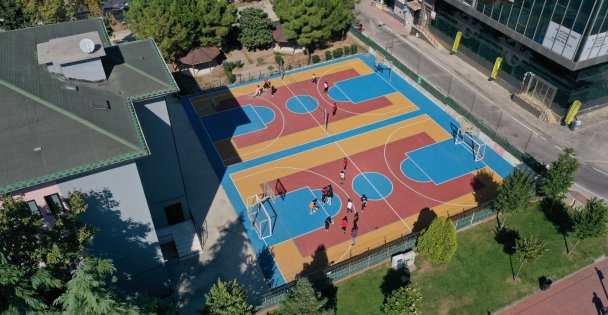 Büyükşehir'den 106 Okula Daha Basketbol ve Voleybol Sahası