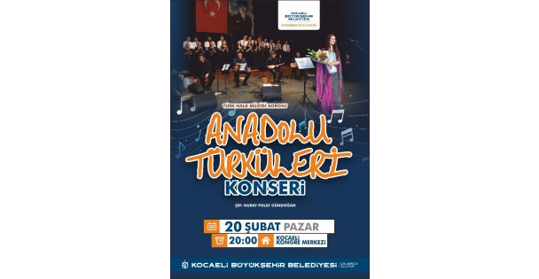 Büyükşehir'den Anadolu Türküleri Konseri