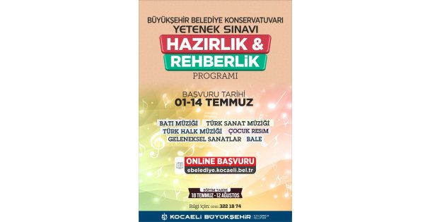 Büyükşehir'den Ücretsiz  Yetenek Sınavı Hazırlık Ve Rehberlik Programı