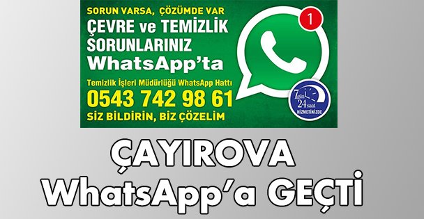 Çayırova'da whatsappa geçti