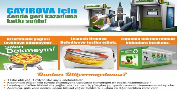 Çayırova'dan atık yağ uyarısı!