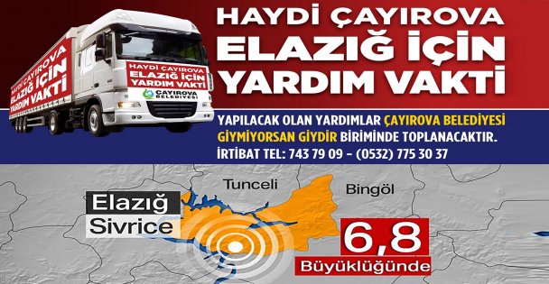 Çayırova'dan deprem bölgesine yardım kampanyası