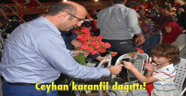 Ceyhan karanfil dağıttı!