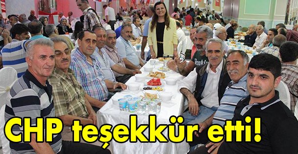 CHP teşekkür etti!