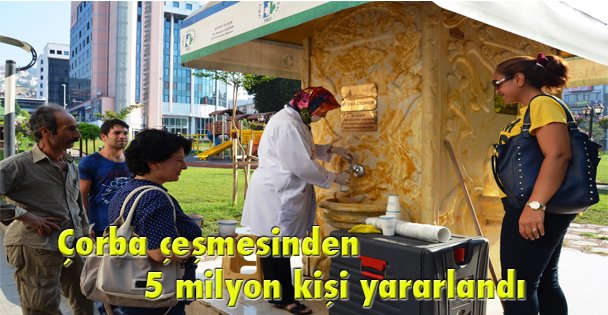 Çorba çeşmesinden 5 milyon kişi yararlandı