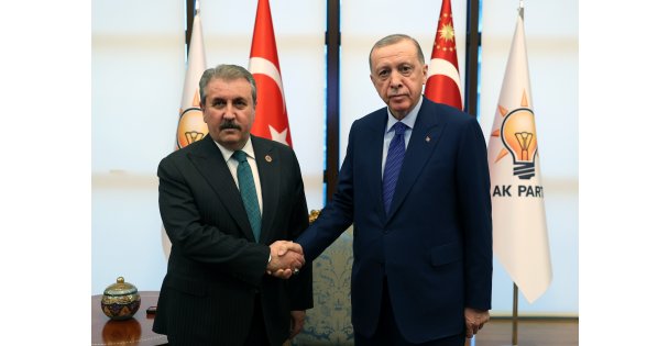 Cumhurbaşkanı Erdoğan, BBP Genel Başkanı Destici'yi kabul etti