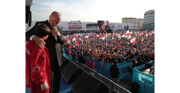 Cumhurbaşkanı Erdoğan son miting için Kocaeli'de