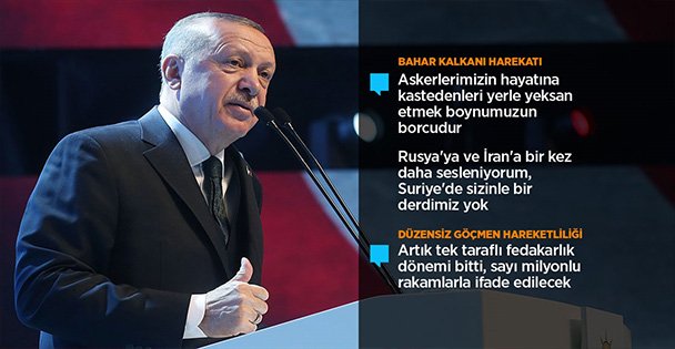 Cumhurbaşkanı Erdoğan: Şu ana kadar rejimin verdiği kayıplar sadece bir başlangıç