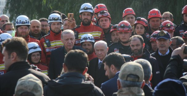 Cumhurbaşkanı Erdoğan ve MHP Lideri Bahçeli Hatay'da   (VİDEOLU HABER)